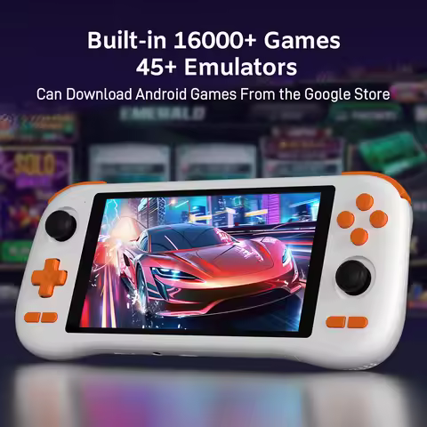 KINHANK K56 Handheld Game Console 5.5'' Touch Screen 50 Emulators for PS1/PSP/DC/SS Android 14 5000m