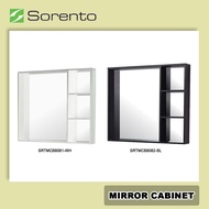 SORENTO Aluminium Water Proof Bathroom Toilet Basin Cabinet Mirror Cabinet ( WHITE / BLACK ) SRTMCB8081-WH / SRTMCB8082-BL