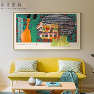 Renowned Austrian artist Bai Shui Oil Painting Nordic Living Room and Bedroom Light Luxury Abstract 