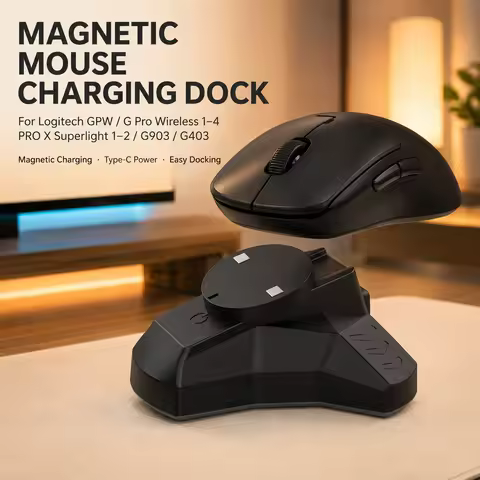 Mouse Dock Charger for Logitech GPW G Pro Wireless 1-4/PROX Superlight 1-2 Wireless Mouse Charging D