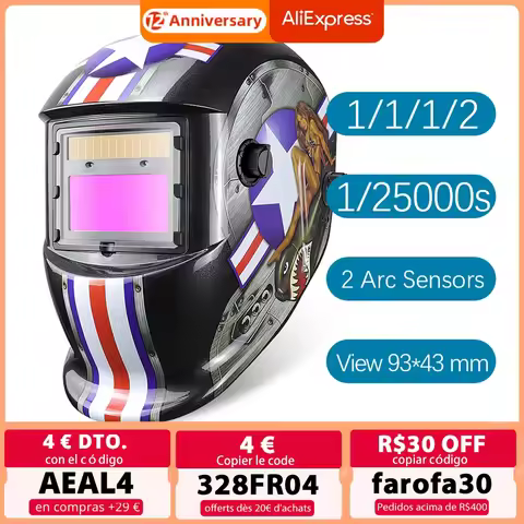 Welding Cap Skull Solar Auto Darkening Adjustable Range Electric Welding Mask for MIG MMA TIG MAG We