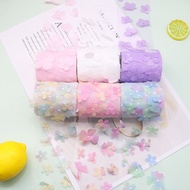 910cm/roll 6cm/8cm Wide Symphony 3D Embroidered Flower Tulle Ribbon Children Transparent Gauze Ribbo