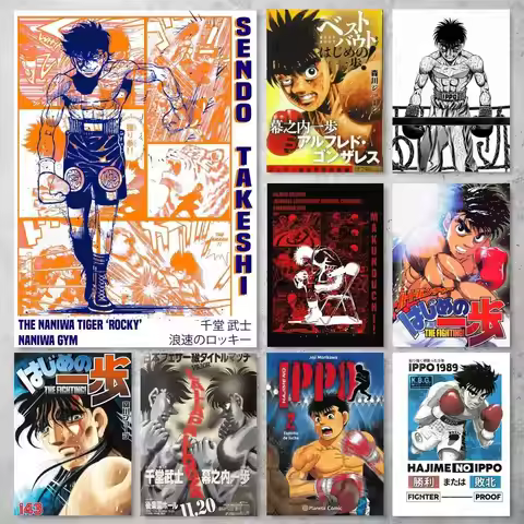 Anime H-Hajime No Ippo Poster High Quality Print Waterproof Wall Art Sticker For Bar Living Room Dec