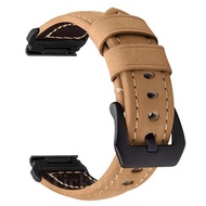 Da thật Da bê dây đeo cho Garmin Fenix 8 7 7x6 6x Enduro 3 2 epix Pro 51mm 47mm Tactix 7 Pro QuickFi