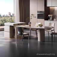 Light Luxury Oval Dining Table Island Table American Chinese Island Table Sink Integrated Open Kitch