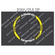 ✥Decals, Sticker, Motorcycle Decals for Mags / Rim for Yamaha Sniper 135 &amp; 150, yellow