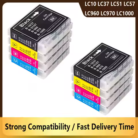 LC10 LC37 LC51 LC57 LC960 LC970 LC1000 Ink Cartridge For Brother DCP-130C DCP-135C MFC-235C MFC-240C