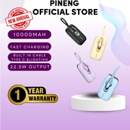 [3C Certified] Pineng PN-876PD 22.5W 10000mAh Fast Charge Built-in Cables Pineng Powerbank PN876