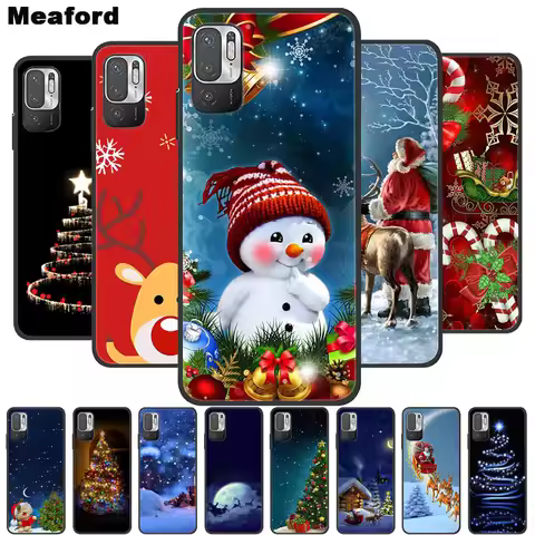 Christmas Cartoon Case For Xiaomi Redmi Note10 Case Silicone Soft TPU Cover for Xiaomi Redmi Note 10