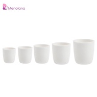 Menolana 99% Al2O3 Alumina Cylindrical Lab Crucible Melting Pot Container 20ml -150ml