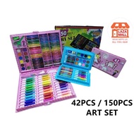 42/150 PCS ART SET PREMIUM COLOR PENCIL KIDS SCHOOL PAINTING DRAWING SKETCHING PEN WAX CRYON MARKERS