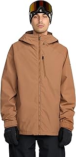 Men's 2836 Insulated Snowboard Jacket – 20K Waterproof, Recycled 2-Layer, Terra Brown, Large