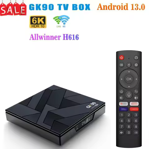 GK90 TV BOX Android 13 Allwinner H616 Ram 2GB ROM 8GB 2.4G 5G dual Wifi BT5.2 Media Player Set Top B