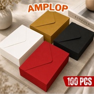 HIJAU MERAH (Contents 100) A5 A6 Color Envelopes A8A7 brown red green pink white Aesthetic Money Ang