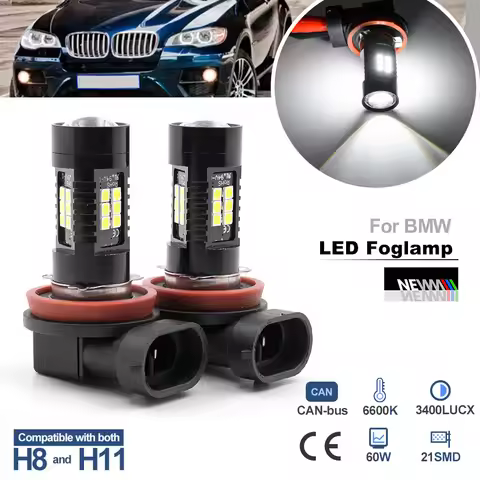 LED H8 H11 Fog Light Bulbs for BMW X1 E84 X3 E83 F25 X4 F26 X5 E70 F15 X6 F16 Canbus Bimmer Headlamp