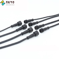 SUYO 2Pin 3Pin 4Pin Jack, 2Pin 3Pin 4Pin Black Cable Male to Female Led Connector, Waterproof Plug 20CM IP67 LED Light Strips