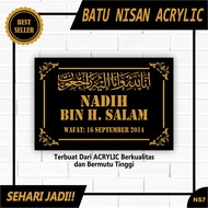CUSTOM ACRYLIC TOMBSTONE NAME ISLAMIC ACRYLIC GRAVE NAME/ TOMBSTONE NAME PLATE SIZE 10x15 | 15x20 | 