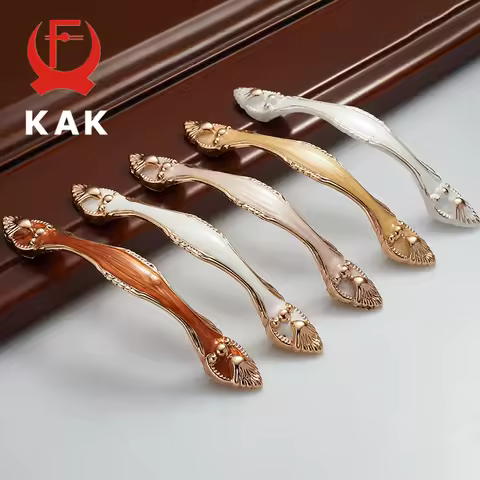 KAK Aluminium Alloy Amber Wardrobe Door Handles 96MM 128MM Drawer Knobs Cupboard Door Handles Pulls 