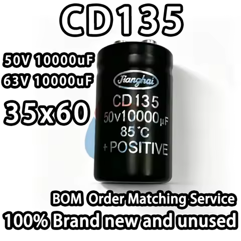 [100% Brand New] CD135 50V10000uF 63V10000uF 85℃ 35x60mm Bolt Terminal Electrolytic Capacitor