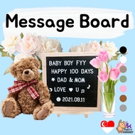 PartyMonkey Felt Message Board Birthday Dessert Table Decoration Letter Words on Board