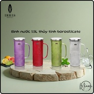 IRRiS borosilicate glass water bottle 1.5 liter