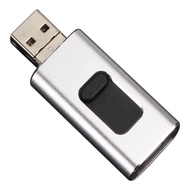 แฟลชไดร์ฟ USB มือถือ OTG เหมาะสำหรับโทรศัพท์มือถือคอมพิวเตอร์แอนดรอยด์ IPhone ใช้งานได้สองแบบอะแดปเตอร์4 In 1 USB แฟลชไดร์ฟ Windows Pro 10 64กุญแจบิต