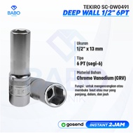 MATA TEKIRO Socket Bit 13 mm Length Deep wall Socket 1/ 2 3 PT Shock Wrench Bit 13 mm Long Socket Bi