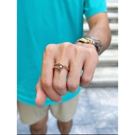 【Pawnable】18K gold nail ring for men and women AU750 stylish casual accessories for daily wear