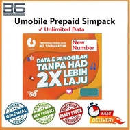 Umobile New Prepaid Simpack 4G & 5G | GX30 Unlimited Data