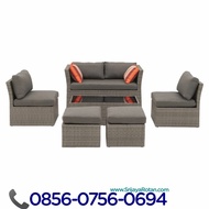 sofa rotan sintetis purwokerto , warna abu-abu