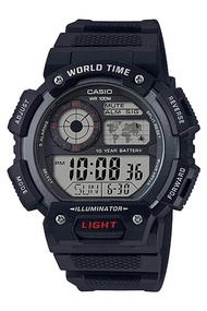 Casio Standard นาฬิกาข้อมือผู้ชาย สายเรซิน รุ่น AE-1400WHAE-1400WH-1A(CMG) - สีดำ