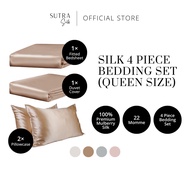 SUTRA SILK Queen Size 4 Piece Bedding Set