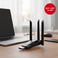 AX900 WiFi USB Dongle with Dual-Band Antenna and Bluetooth, Driver-Free for Windows