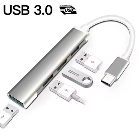 Type C Extender Hub Docking Station USB C One-to-Four Computer Splitter USB 3.0