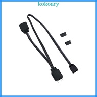 KOK ARGB Extension Cord Connector Cable 5V 3Pin 1 Female to 2 Male ARGB Extension