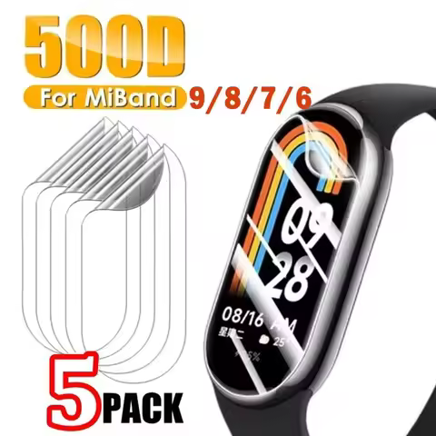 2/5PCS Hydrogel Film For Xiaomi Mi Band 8 9 Screen Protector On Xiomi Miband 7 6 Band8 Watch Soft Pr