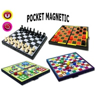 Mini Pocket Magnetic Game Set/Chess/Draughts/Snake/Aeroplane