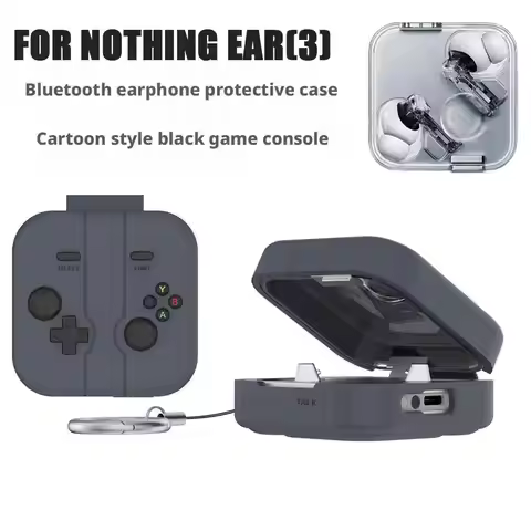 For Nothing Ear 3 Bluetooth Earphone Case Cartoon Game Console Silicone Cover Shockproof Case With K