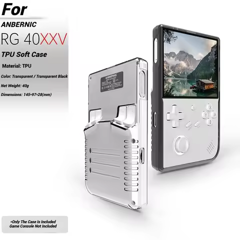 For ANBERNIC RG40XXV Game Console Transparent TPU Protective Case Cover Handheld Game Console Protec