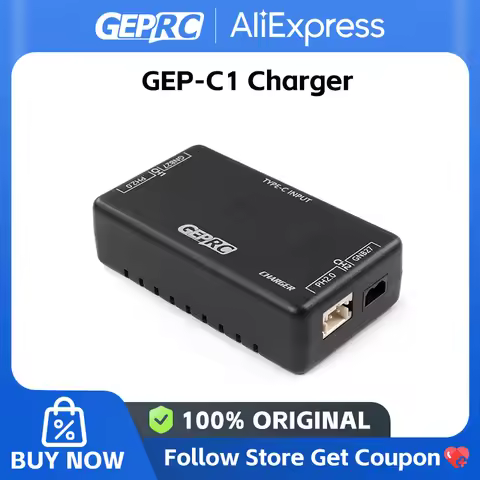 GEPRC GEP-C1 Charger Type-C 1S LIHV Dual Port GNB27 PH2.0 Fully Charged Buzzer Suit For RC FPV Quadc