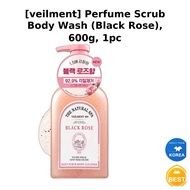 [veilment] Perfume Scrub Body Wash (Black Rose), 600g, 1pc / Korean Body Wash / Exfoliating Scrub by