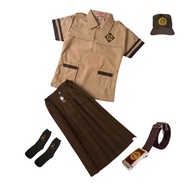 Elementary School Uniform Super Complete Set of Short Sleeve Alert Scouts for Girls Grades 1-6 Eleme
