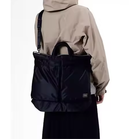 Porter Tanker Helmet Bag 622-19555 Large Capacity Outdoor Tote Laptop Waterproof Travel Handbag Men 