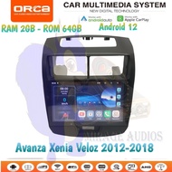Head Unit Android Orca Eco Series Carplay Avanza Xenia Veloz 2012 - 2018 9 inch PNP 2GB-64GB