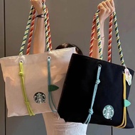 พร้อมส่งในไทย🎈กระเป๋าผ้าสตาร์บัคส์ starbucks ผ้าแคนวาสใบใหญ่ จุได้เยอะ ใช้เรียน ใช้เที่ยว ใช้ชอปปิ้ง ได้หมด