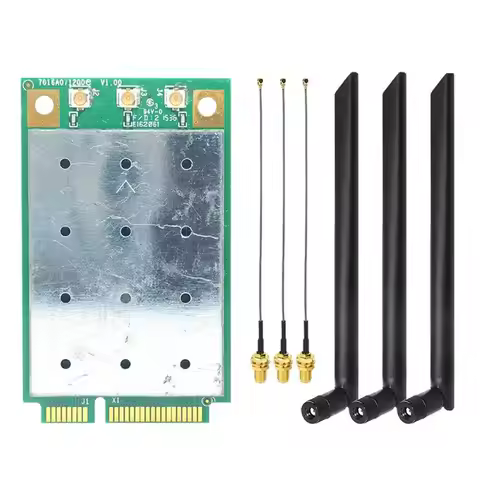N88R! QCA9880 WLE900VX WIFI Card Kit 1300Mbps 5Ghz Mini PCIE Wireless WiFi Adapter Module for Win7 8