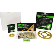 ( combo set 415H ) RS150 & RSX 415H  Aji racing [ 415H GOLD SPROCKET SET ] sprocket set motor rantai