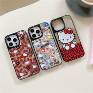 TiFY Mirror Hello Kitty Food Sticker High Quality Side Letter Casing IPhone Case For iPhone 14 Pro Max 11 12 Pro Max 13 Pro Max Cartoon Silicone Dust Resistant Phone Soft Cover