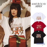 [acme de la vie ADLV] [Oversized] AC BEAR FRIEND X-MAS SHORT SLEEVE T-SHIRT