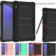 Samsung Galaxy Tab S9 X710 Tab S9 Plus X810 Shockproof Stand Built in Pencil Slot Rugged 3 Layers Multi Functional Protection Tablet Case Cover